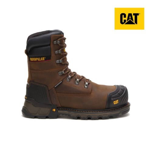 CAT Excavator XL 8" Waterproof Thinsulate Composite Toe Men's Work Boots Dark Brown (AU N-245) Australia
